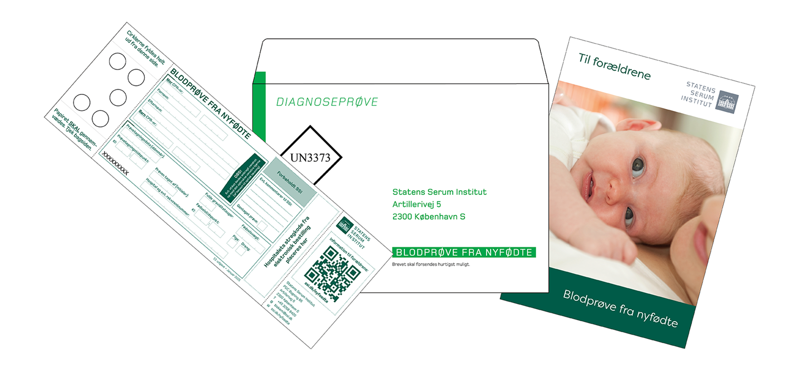 PKU-kort, PKU-kuvert, Brochure til forældrene - Blodprøve fra nyfødte